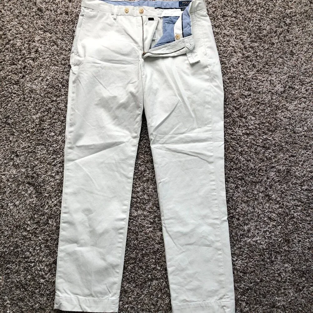 (Like New) Polo Ralph Lauren - Stretch Straight Fit Chino Pant (Deckwash White) - Picture 2 of 6